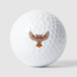 Weise Eule Golfball