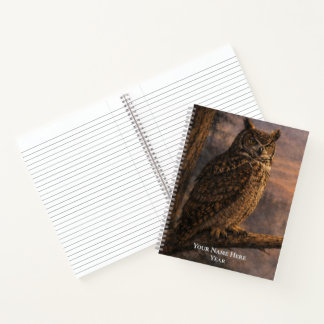 Weise Eulen im Wald – Großes Notizbuch