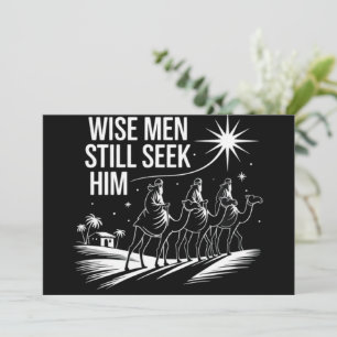 Weise Männer suchen ihn noch Christliches Weihnach Feiertagskarte