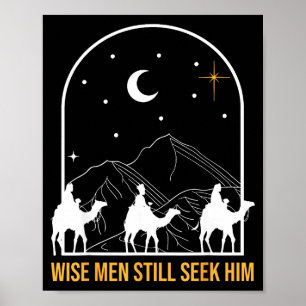 Weise Männer suchen ihn noch Krippenszene Christli Poster