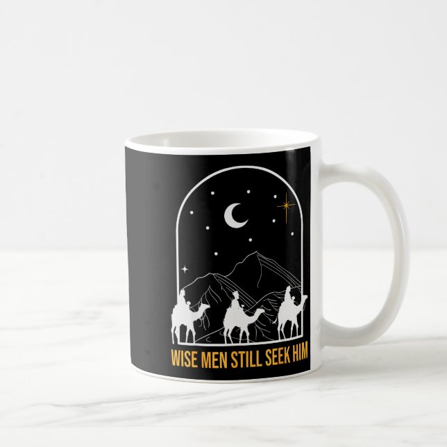 Weise Männer suchen ihn noch Weihnachtskrippe Chri Kaffeetasse (Rechts)