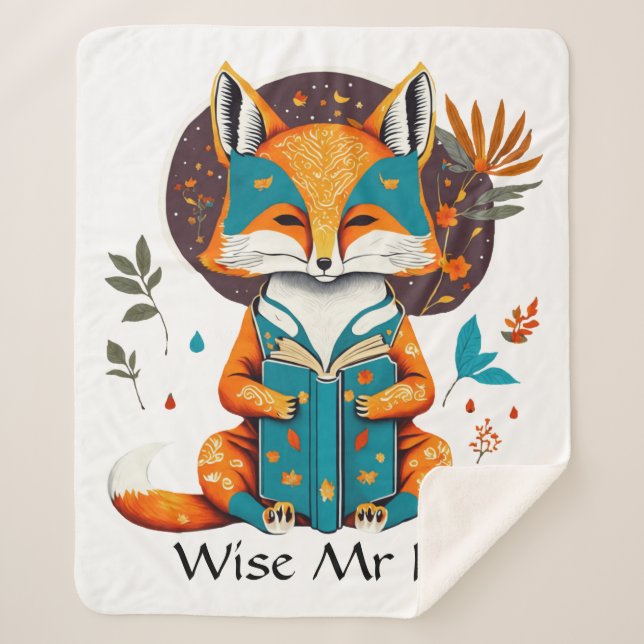 Weisen Mr. Fox hat in seiner Reading gepackt. Pers Sherpadecke (Vorderseite)