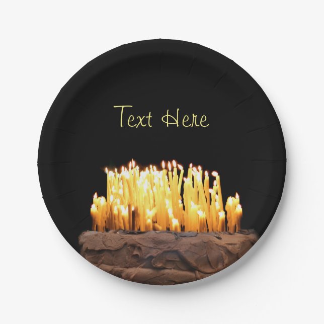 Weisenweise über dem Hügelgeburtstag Pappteller (Vorderseite)