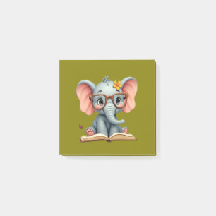 Weiser Baby-Elefant Post-it Klebezettel
