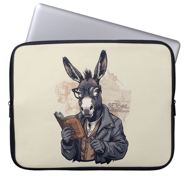 Weiser Esel — Laptop-Hülle Laptopschutzhülle (Vorderseite)