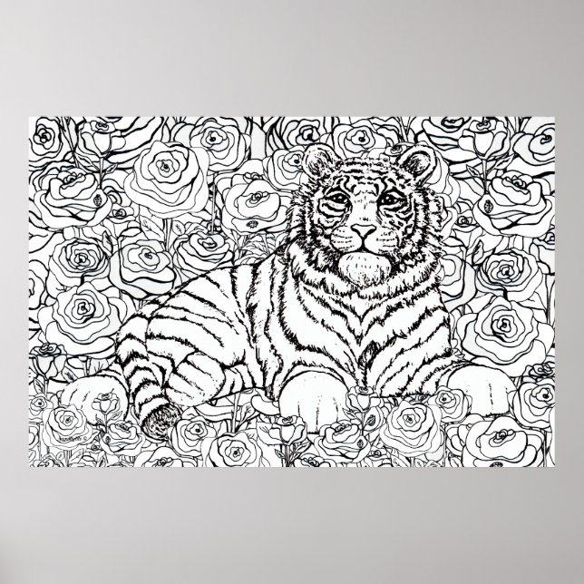 Weiser Tiger Poster (Vorne)