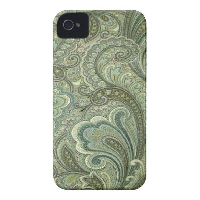 Weises Case-Mate Paisleys iPhone 4 Hülle (Rückseite)