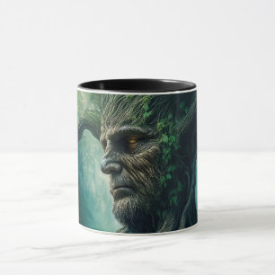Weises Gesicht im alten Baum Mystischer Wald Tasse