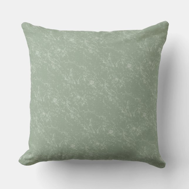 Weises Grün-Marmor schattiertes Kissen 20x20 (Vorderseite)