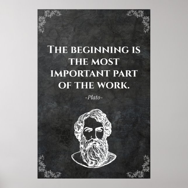 Weises Zitat von Plato. Weisheit Poster (Vorne)