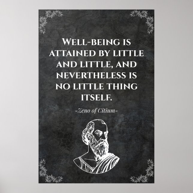Weises Zitat von Zenon von Kition. Motivation  Poster (Vorne)