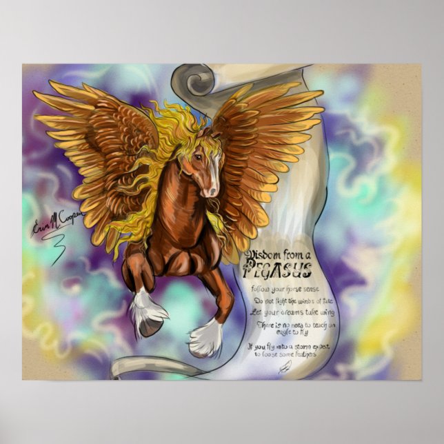 Weisheit aus dem Pegasus, Plakatdruck Poster (Vorne)