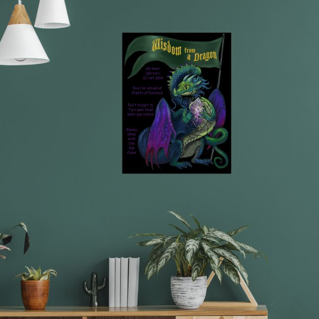 Weisheit aus Drachenposter drucken Poster (Wohnzimmer 1)