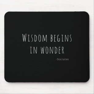 Weisheit beginnt mit Staunen Sokrates Zitat Männer Mousepad