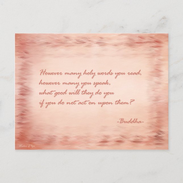Weisheit Buddhas Postkarte (Vorderseite)