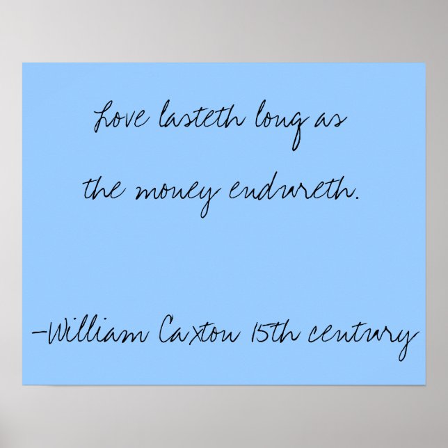 Weisheit des 15. Jahrhunderts - Liebe Poster (Vorne)