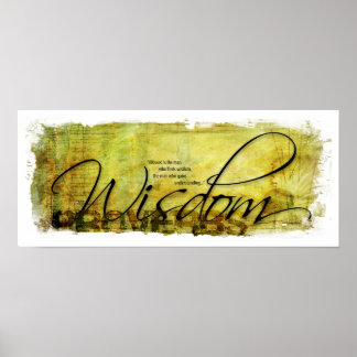 Weisheit des Sprichworts Poster