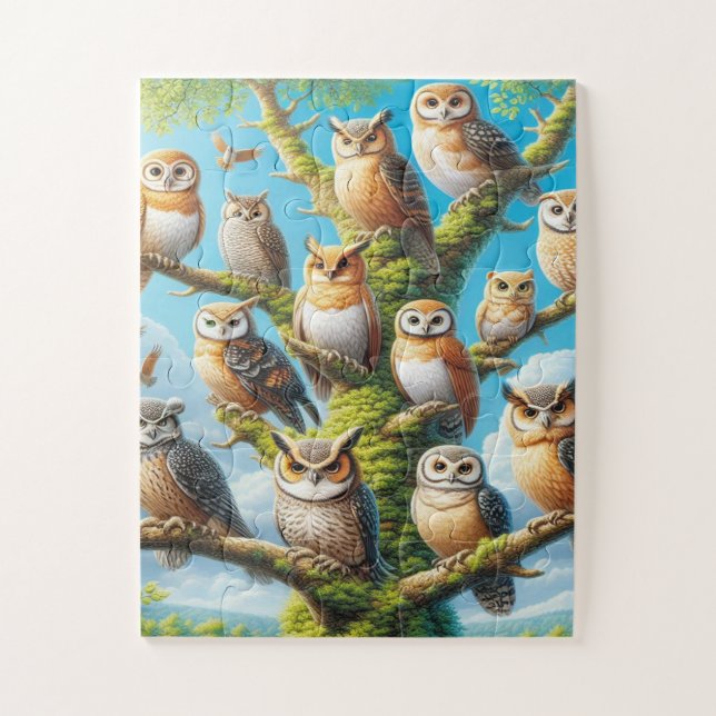 Weisheit des Wald-Owl-Puzzles (Vertikal)