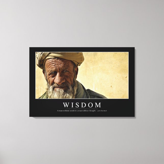 Weisheit: Inspiration Zitat 2 Leinwanddruck (Vorderseite)