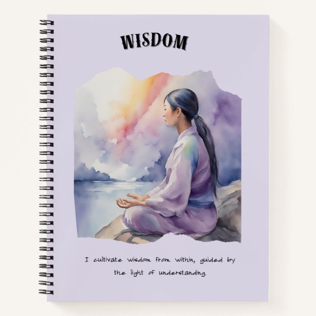 Weisheit Positive Bejahung Notizbuch (Vorderseite)