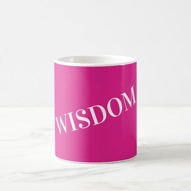 Weisheit Rosa Kaffeetasse (Mittel)