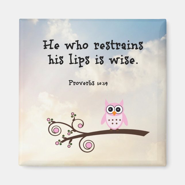 Weisheit - Sprichwörter 10:19, Magnet (Vorne)