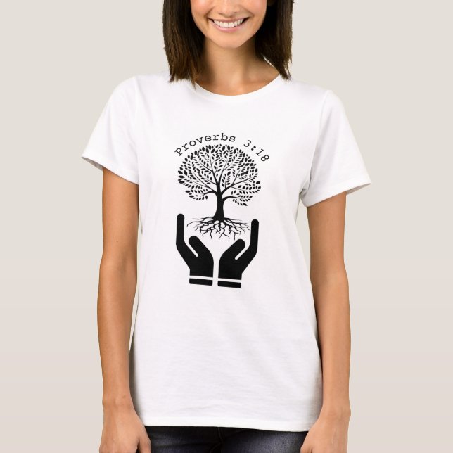 Weisheit wie ein Baum des Lebens - Christlich T-Shirt (Vorderseite)