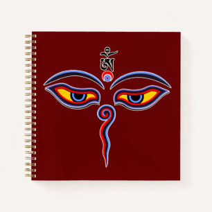 Weisheitsaugen des Buddha - Bodhnath Tempel Augen Notizbuch