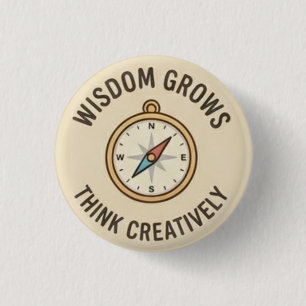 Weisheitswachstum — Denke kreativ Button