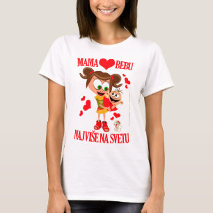Weiß 01 Mutter-Voli Bebu (Mama-Liebe-Baby) T-Shirt