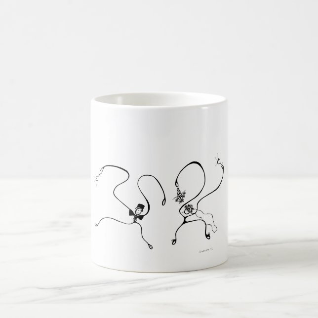 Weiß 325-ml-klassische weiße Tasse. Die Hochzeit Kaffeetasse (Mittel)