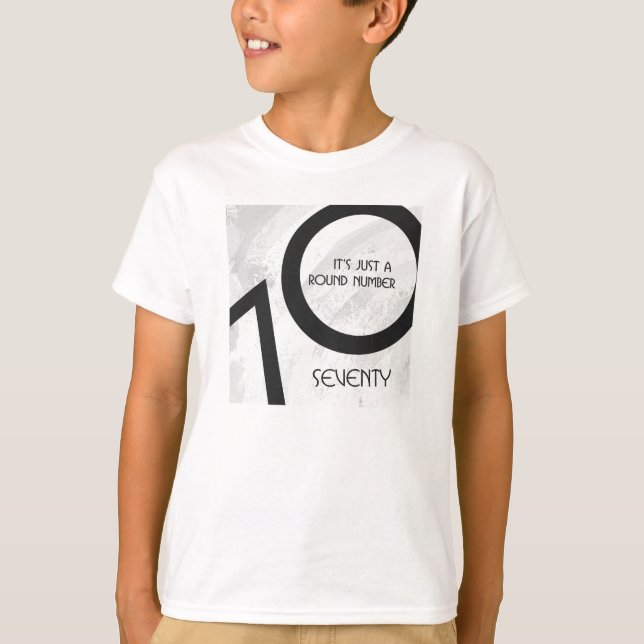 Weiß 70 Jahrzehnt Geburtstag T-Shirt (Vorderseite)