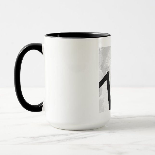 Weiß 70 Jahrzehnt Geburtstag Tasse (Links)