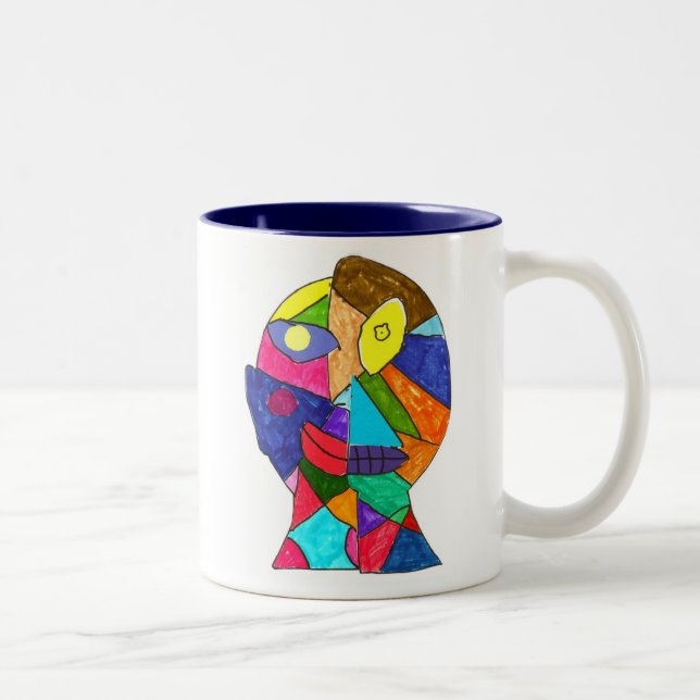 Weiß - Alex K Zweifarbige Tasse (Rechts)