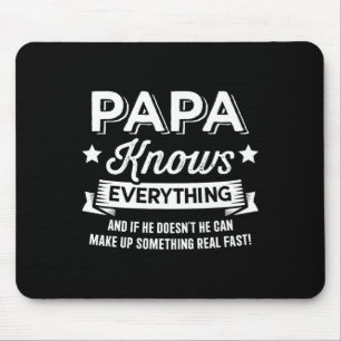 Weiß alles für Opa zum Vatertag zum Geburtstag  Mousepad