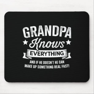 Weiß alles Väter Tag Geburtstag Weihnachten Mousepad