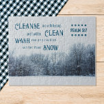 Weiß als Schnee, Bibelverse<br><div class="desc">"Treten Sie ein in die ruhige Schönheit des Winters mit unserem 'Whiter Than Snow' Jigsaw Puzzle. Dieses exquisite Rätsel zeigt einen ruhigen Winterwald, in dem schneebedeckte Bäume in Stille stehen. Über dem Baumkronendach, vor der Kulisse des sanft bemalten Himmels, finden Sie die inspirierend Worte aus Psalm 51:7: "Reinigen Sie mich...</div>