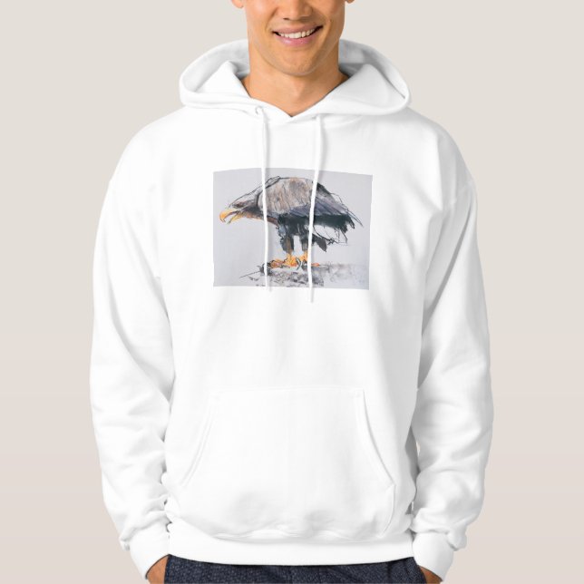 Weiß angebundenes Meer Eagle 2001 Hoodie (Vorderseite)