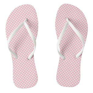 Weiß auf rosa kleine Polka-Punkte Flip Flops