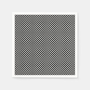 Weiß auf schwarz-kleinem Polka-Dots-Papier Serviette