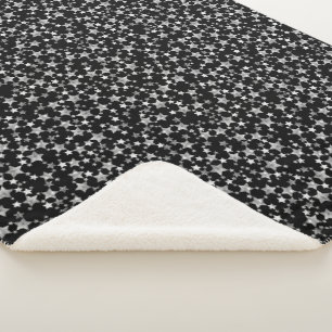 Weiß auf Schwarz   Muster für Linoldruckstars Sherpadecke