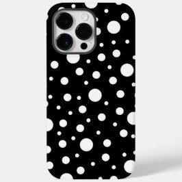 Weiß auf Schwarz Polka Dot Muster Case-Mate iPhone 14 Pro Max Hülle