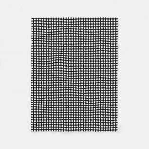 Weiß auf schwarzen kleinen horizontalen Polka-Punk Fleecedecke