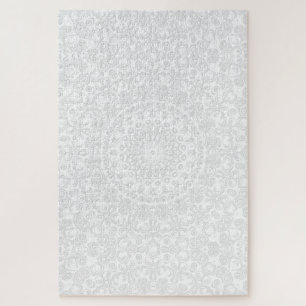 Weiß auf Weiß Minimal Mandala Muster