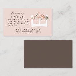 Weiß aufblasbare Burgrube Party Vermietung Visitenkarte