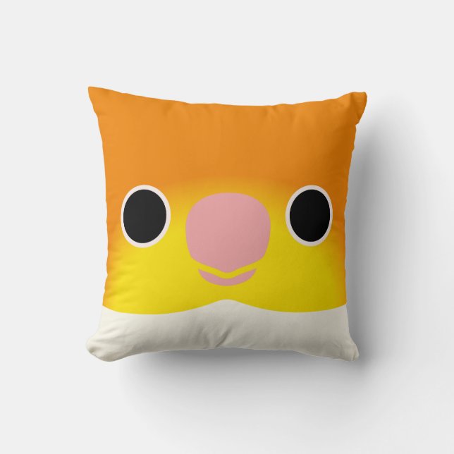 Weiß-aufgeblähter Caique Kissen (Vorderseite)