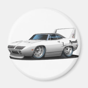 Weiß-Auto 1970 Plymouths Superbird Magnet