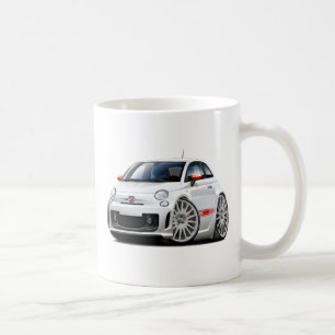 Weiß-Auto Fiats 500 Abarth Kaffeetasse