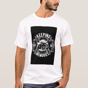 Weiß Behalte dein bestes Erinnerungen Camera-T-Shi T-Shirt