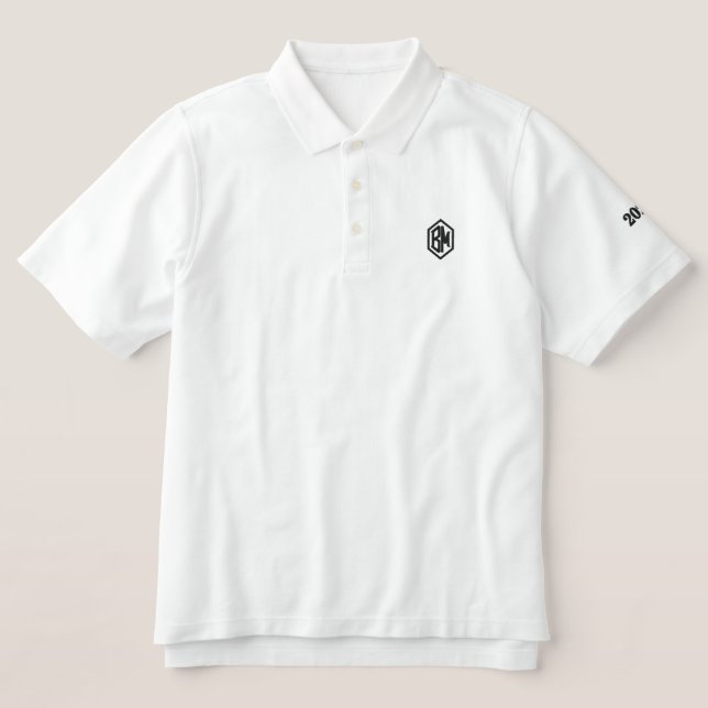 Weiß besticktes Shirt (Design Vorderseite)